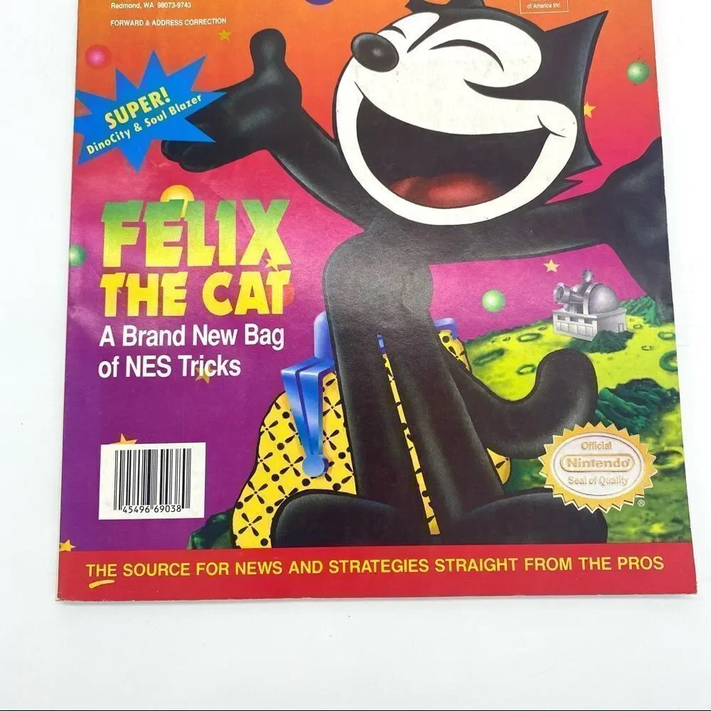 Nintendo Power Magazine September 1992 #40 Felix The Cat With Spider-Man Poster